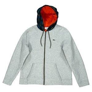 Lacoste Sport Men’s Gray Military Army Camo Hooded Sweatshirt Jacket Size XL 6